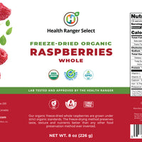 Freeze-Dried Organic Whole Raspberries (8oz, #10 Can) (2-Pack)