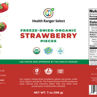 Freeze-Dried Organic Strawberry Pieces (7oz, #10 can) (2-Pack)