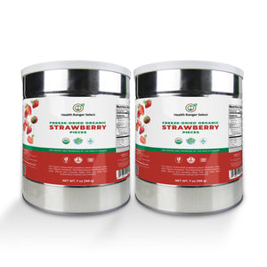 Freeze-Dried Organic Strawberry Pieces (7oz, #10 can) (2-Pack)