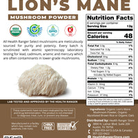 Organic Lion's Mane Mushroom Powder  3.5oz (100g)