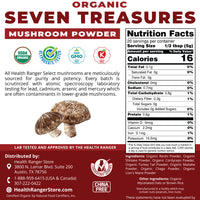 Organic Seven Treasures Mushroom Powder 3.5oz (100g)