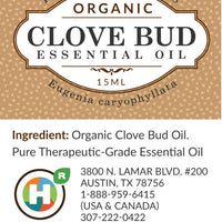 Organic Clove Bud Essential Oil 0.5oz (15ml)