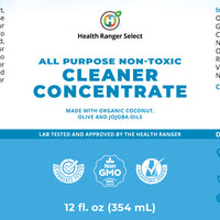 All Purpose Non-Toxic Cleaner Concentrate 12oz (354ml) (Made with Organic Coconut, Olive and Jojoba Oils)