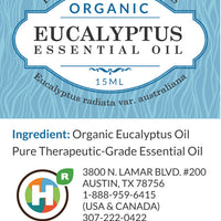 Organic Eucalyptus Essential Oil 0.5oz (15ml)