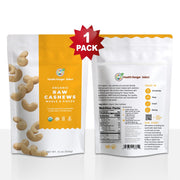 Organic Raw Cashews (Whole & Pieces), 12oz (340g)