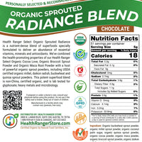 Health Ranger Select Organic Sprouted Radiance Blend (Chocolate) 9oz (255g)