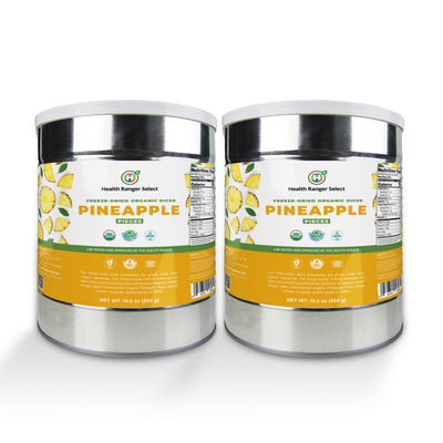 Organic Freeze Dried Pineapple 10.5oz (300g) #10 can (2-Pack)