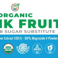 Organic Monk Fruit Extract Powder - Low Carb Sugar Substitute 0.7oz (20g)