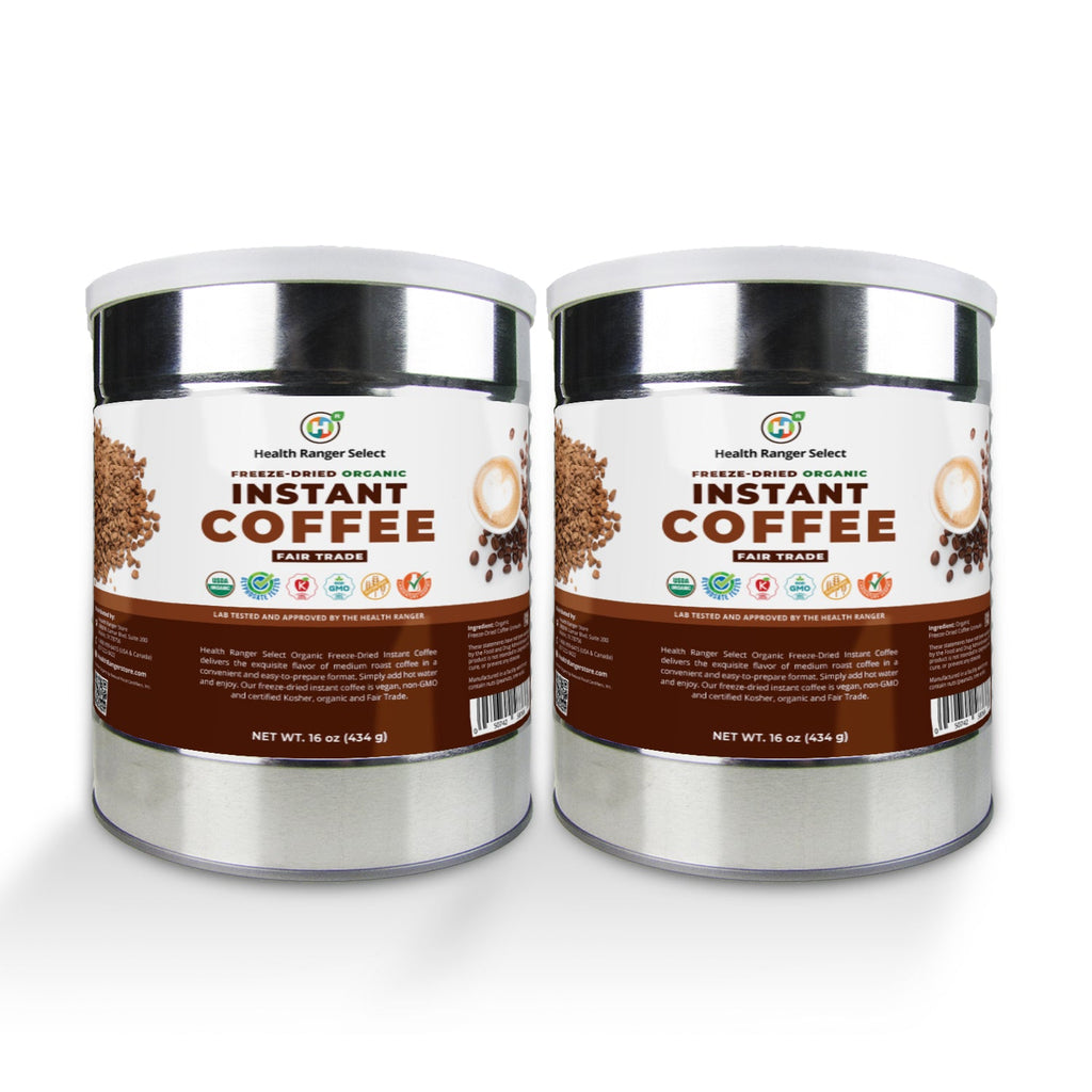 Fair Trade Organic Freeze-Dried Instant Coffee 16oz (454g) #10 CAN (2-Pack)