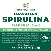 Hawaiian Spirulina Cold Pressed 500mg Tablets 2.5oz (70g)