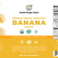 Freeze-Dried Organic Banana 14oz (396g) #10 Can (2-Pack)