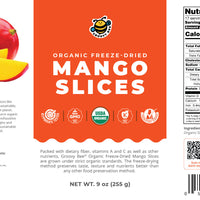 Groovy Bee® Organic Freeze-Dried Mango Slices  #10 Can (9oz, 255g) (2-Pack)