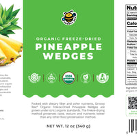 Groovy Bee® Organic Freeze-Dried Pineapple Wedges #10 Can (12 oz, 340g) (2-Pack)