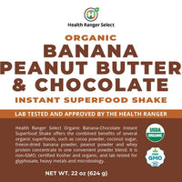 Organic Banana Peanut Butter & Chocolate Instant Superfood Shake  22 oz (624g)