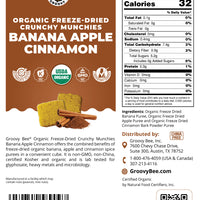 Organic Freeze-Dried Crunchy Munchies Banana Apple Cinnamon 2oz (57g)