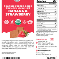 Organic Freeze-Dried Crunchy Munchies Banana and Strawberry 2oz (57g)