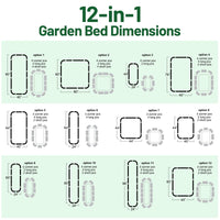 17" Tall 12-in-1 Raised Garden Bed in Midnight Grey