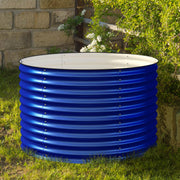 32" Tall x 42" Round Raised Garden Bed, in Cobalt Blue