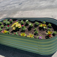 17" Tall 12-in-1 Raised Garden Bed in Sage Green