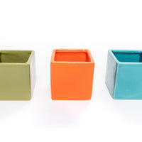 Ceramic Cube Container - Choose Your Color